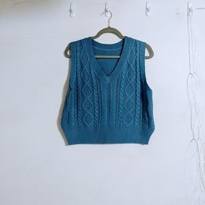 Blue sweater vest S